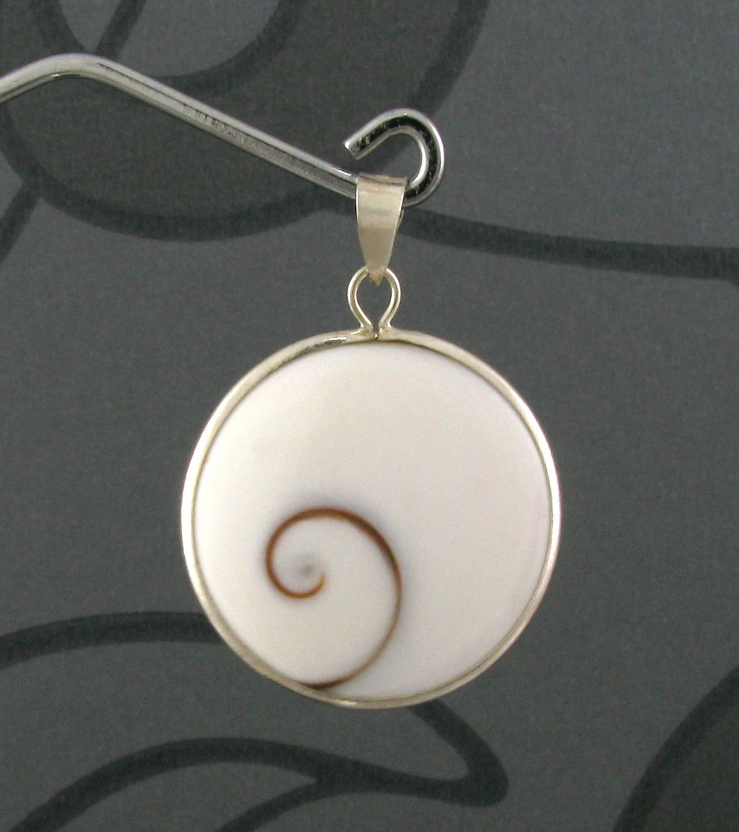 Round Shiva Eye Pendant with 925 Sterling Silver Bail 20mm