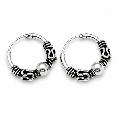 Bali Hoop Earrings - Ornate