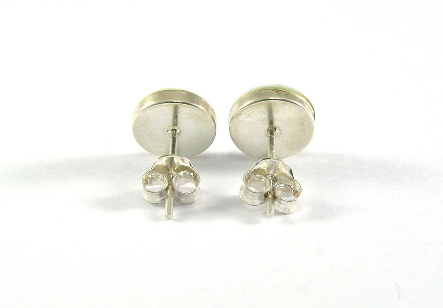 Sterling Silver Shiva Eye Shell Stud Earrings 8mm Cabochon